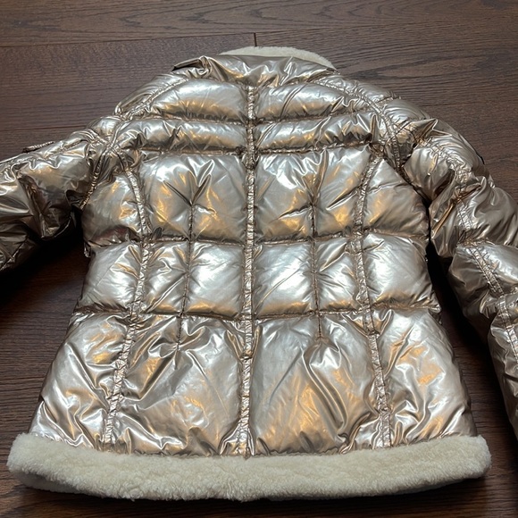 SAM Girls Gold and Shearling Winter Puffer Jacket Size 10 - Picture 9 of 10